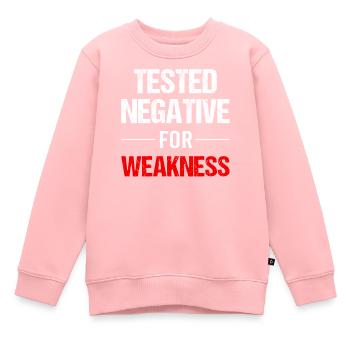 Résistance : Faiblesse indétectable - Sweat Premium enfant bio - rose - Devant - AI Model Kid Female (0cm)