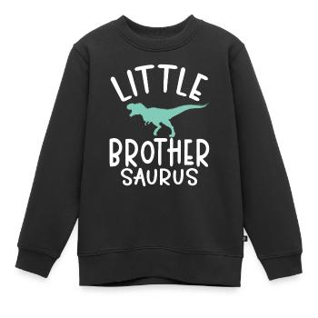 Cadeaux Petit Frère - Sweat Premium enfant bio - noir - Devant - AI Model Kid Female (0cm)