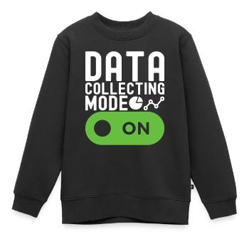 Analyste de données en science des données - Sweat Premium enfant bio - noir - Devant - AI Model Kid Female (0cm)