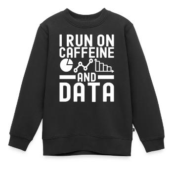 Analyste de données en science des données - Sweat Premium enfant bio - noir - Devant - AI Model Kid Female (0cm)