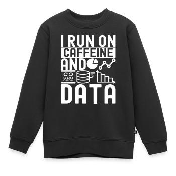 Analyste de données en science des données - Sweat Premium enfant bio - noir - Devant - AI Model Kid Female (0cm)