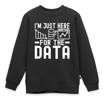 Analyste de données en science des données - Sweat Premium enfant bio - noir - Devant - AI Model Kid Female (0cm)