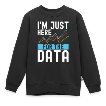Analyste de données en science des données - Sweat Premium enfant bio - noir - Devant - AI Model Kid Female (0cm)