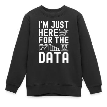 Analyste de données en science des données - Sweat Premium enfant bio - noir - Devant - AI Model Kid Female (0cm)