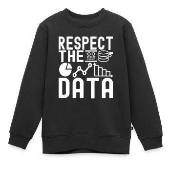 Analyste de données en science des données - Sweat Premium enfant bio - noir - Devant - AI Model Kid Female (0cm)