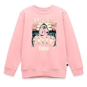 Vintage Creep depuis 1989 - anniversaire d’horreur rétro - Sweat Premium enfant bio - rose - Devant - AI Model Kid Female (0cm)