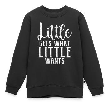 Cadeaux Petit Frère - Sweat Premium enfant bio - noir - Devant - AI Model Kid Female (0cm)