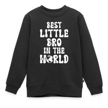 Cadeaux Petit Frère - Sweat Premium enfant bio - noir - Devant - AI Model Kid Female (0cm)