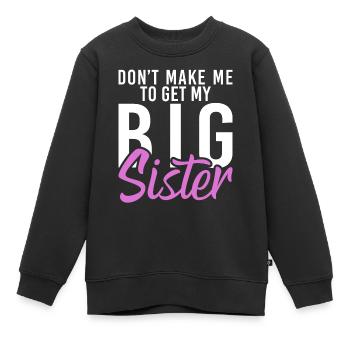 Cadeaux Petit Frère - Sweat Premium enfant bio - noir - Devant - AI Model Kid Female (0cm)