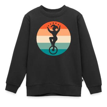 Jester jonglieren Bälle Jongleur - Kinder Premium Organic Sweatshirt - Schwarz - Vorne - AI Model Kid Female (0cm)