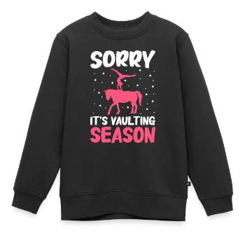 Voltige, Equitation, Dressage - Sweat Premium enfant bio - noir - Devant - AI Model Kid Female (0cm)