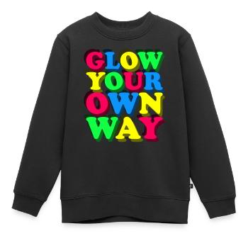 Brillez à votre façon - Colorful Fun - Sweat Premium enfant bio - noir - Devant - AI Model Kid Female (0cm)