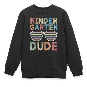Kindergarten Dude Funny Pre School Bff Best Friend - Kids Premium Organic Sweatshirt - black - Front - AI Model Kid Female (0cm)
