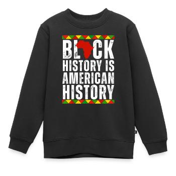 Schwarze Geschichte ist afroamerikanische Geschichte afrozentrisch - Kinder Premium Organic Sweatshirt - Schwarz - Vorne - AI Model Kid Female (0cm)