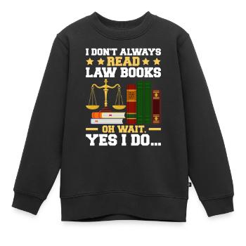 Drôle d’étudiant en droit à la faculté de droit - Sweat Premium enfant bio - noir - Devant - AI Model Kid Female (0cm)