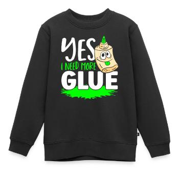Ja, ich brauche mehr Leim Schleim Diy Flüssigkeit - Kinder Premium Organic Sweatshirt - Schwarz - Vorne - AI Model Kid Female (0cm)