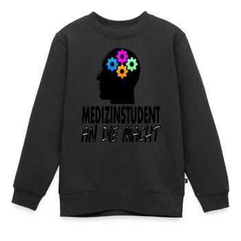 Medizinstudent Medizin studieren Geschenk - Kinder Premium Organic Sweatshirt - Schwarz - Vorne - AI Model Kid Female (0cm)