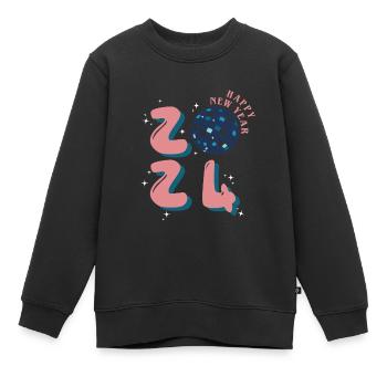 Happy new year 2024 - Kinder Premium Organic Sweatshirt - Schwarz - Vorne - AI Model Kid Female (0cm)