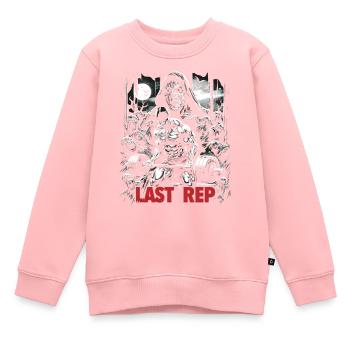 Last Rep 80s Slasher Bodybuilding - Kinder Premium Organic Sweatshirt - Rosa - Vorne - AI Model Kid Female (0cm)
