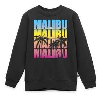 Malibu Sommer Vibes Tropenflair - Kinder Premium Organic Sweatshirt - Schwarz - Vorne - AI Model Kid Female (0cm)