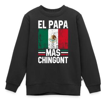 Hispanique Latino-Américain Mexicain V - Sweat Premium enfant bio - noir - Devant - AI Model Kid Female (0cm)