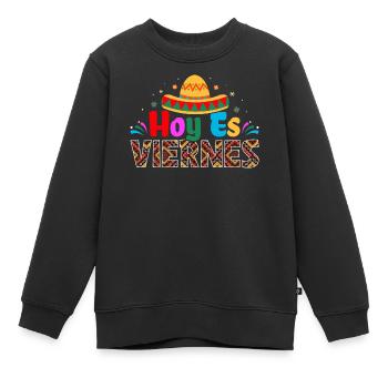 Hispanique Latino-Américain Mexicain - Sweat Premium enfant bio - noir - Devant - AI Model Kid Female (0cm)