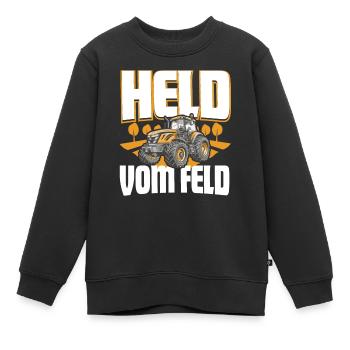 Landwirt Held Vom Feld - Kinder Premium Organic Sweatshirt - Schwarz - Vorne - AI Model Kid Female (0cm)