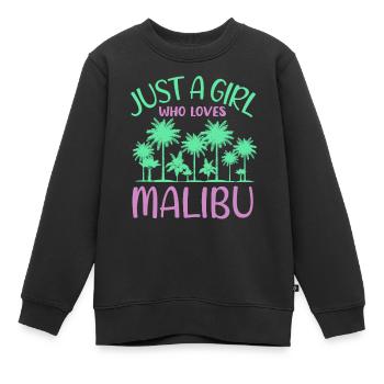 Malibu Palmentraum Mädchen Paradies - Kinder Premium Organic Sweatshirt - Schwarz - Vorne - AI Model Kid Female (0cm)