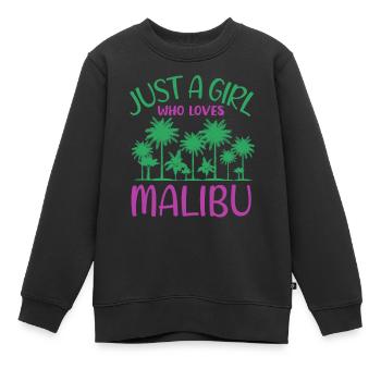 Malibu Palm Dream Girl Paradise - Sweat Premium enfant bio - noir - Devant - AI Model Kid Female (0cm)