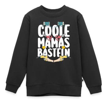 Mama Mutter Bastler Basteln - Kinder Premium Organic Sweatshirt - Schwarz - Vorne - AI Model Kid Female (0cm)