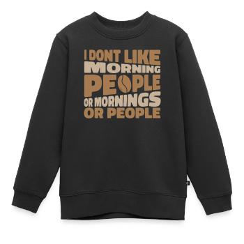 Schwarzer Humor - Kinder Premium Organic Sweatshirt - Schwarz - Vorne - AI Model Kid Female (0cm)