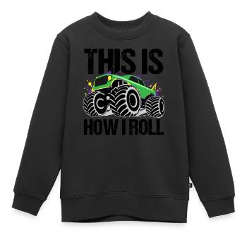 Dynamisches Monster Truck Abenteuer - Kinder Premium Organic Sweatshirt - Schwarz - Vorne - AI Model Kid Female (0cm)