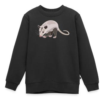 Charmantes Opossum Naturfreund Stil - Kinder Premium Organic Sweatshirt - Schwarz - Vorne - AI Model Kid Female (0cm)