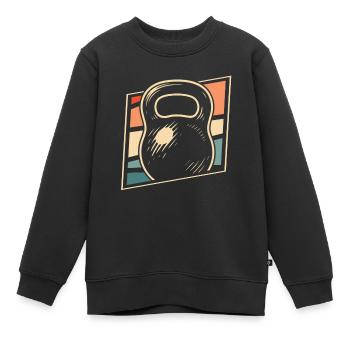 Fitness - Kinder Premium Organic Sweatshirt - Schwarz - Vorne - AI Model Kid Female (0cm)