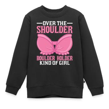 Southern Slang Rock Climbing Girl Country - Kinder Premium Organic Sweatshirt - Schwarz - Vorne - AI Model Kid Female (0cm)