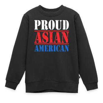 AAPI des îles du Pacifique - Sweat Premium enfant bio - noir - Devant - AI Model Kid Female (0cm)
