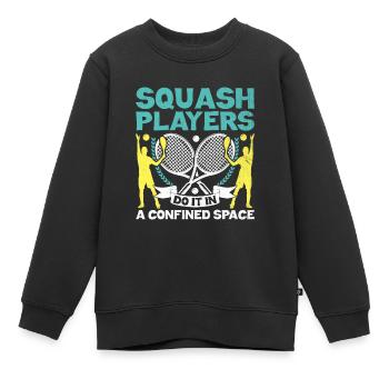 Squashspieler Squash-Tennisspieler Raquetball-Spor - Kinder Premium Organic Sweatshirt - Schwarz - Vorne - AI Model Kid Female (0cm)