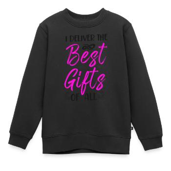 LD Infirmière du travail et de l’accouchement - Sweat Premium enfant bio - noir - Devant - AI Model Kid Female (0cm)