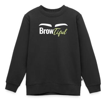 Browtiful Augenbrauen Kosmetikerin Kosmetikerin - Kinder Premium Organic Sweatshirt - Schwarz - Vorne - AI Model Kid Female (0cm)