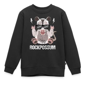 Opossum Rock Coolness pur - Kinder Premium Organic Sweatshirt - Schwarz - Vorne - AI Model Kid Female (0cm)