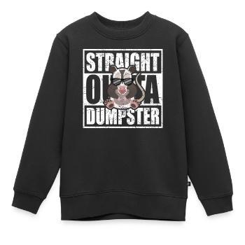 Nachtaktives Opossum mit Sonnenbrille - Kinder Premium Organic Sweatshirt - Schwarz - Vorne - AI Model Kid Female (0cm)