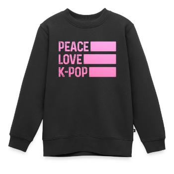 K-Pop Fan cadeau musique pop coréenne - Sweat Premium enfant bio - noir - Devant - AI Model Kid Female (0cm)