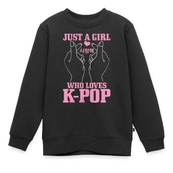 K-Pop-Fan Geschenk Koreanische Popmusik - Kinder Premium Organic Sweatshirt - Schwarz - Vorne - AI Model Kid Female (0cm)