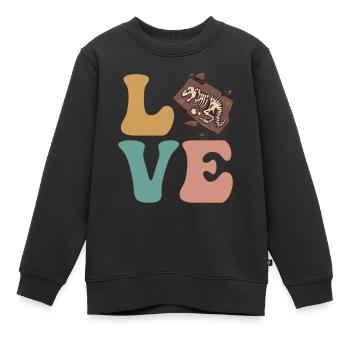 Chasse aux fossiles, Chasseurs de fossiles, Paléontologie - Sweat Premium enfant bio - noir - Devant - AI Model Kid Female (0cm)