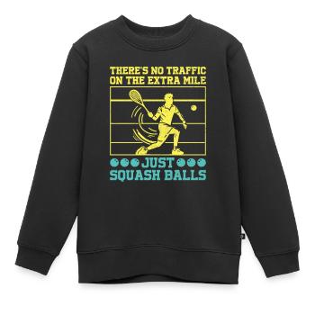 Squashspieler Squash-Tennisspieler Raquetball-Spor - Kinder Premium Organic Sweatshirt - Schwarz - Vorne - AI Model Kid Female (0cm)