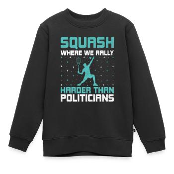Squashspieler Squash-Tennisspieler Raquetball-Spor - Kinder Premium Organic Sweatshirt - Schwarz - Vorne - AI Model Kid Female (0cm)