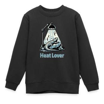 Heat Lover – Gemütliches Design Für Reptilien - Kinder Premium Organic Sweatshirt - Schwarz - Vorne - AI Model Kid Female (0cm)