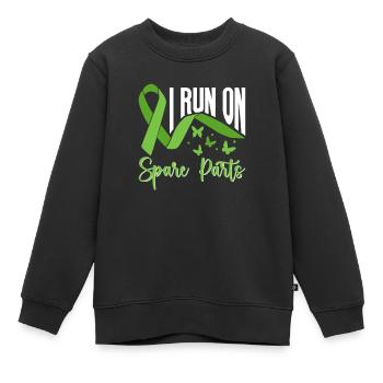 Don d’organes Greffe d’organes Don d’organes - Sweat Premium enfant bio - noir - Devant - AI Model Kid Female (0cm)