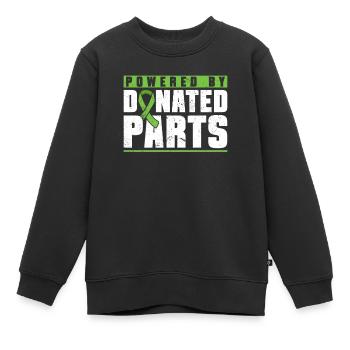 Don d’organes Greffe d’organes Don d’organes - Sweat Premium enfant bio - noir - Devant - AI Model Kid Female (0cm)