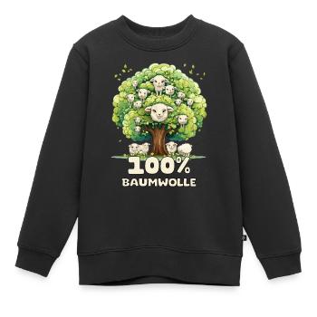 Lustiges Wortspiel; 100 % Baumwolle - Kinder Premium Organic Sweatshirt - Schwarz - Vorne - AI Model Kid Female (0cm)